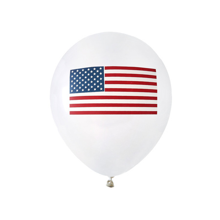 8x Balloons American flag/USA theme 23 cm