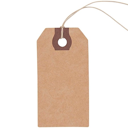 9x Cadeau tags/labels kraftpapier/karton 9 cm