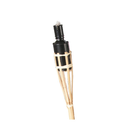 2x Bamboo garden torch 90 cm with torch oil