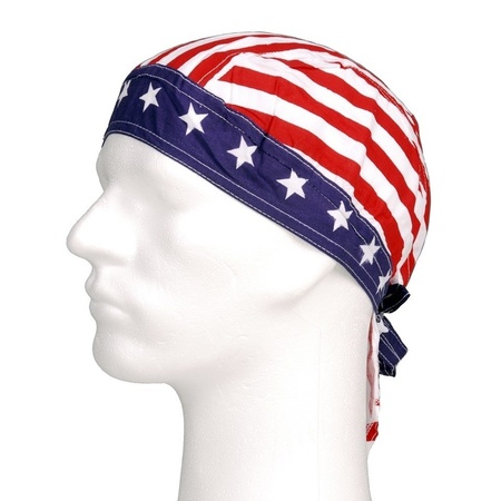 Bandana cap met Amerikaanse vlag print