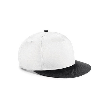Beechfield cap white with black