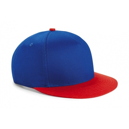 Blauw met rode kinder baseball cap