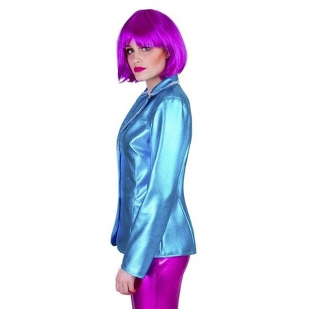 Blue disco jacket for women