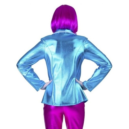 Blue disco jacket for women