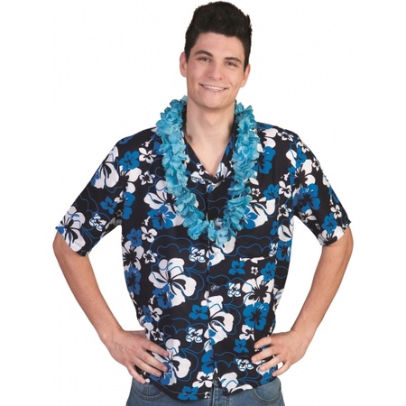 Verkleedkleding Blauwe Hawaii blouse Honolulu