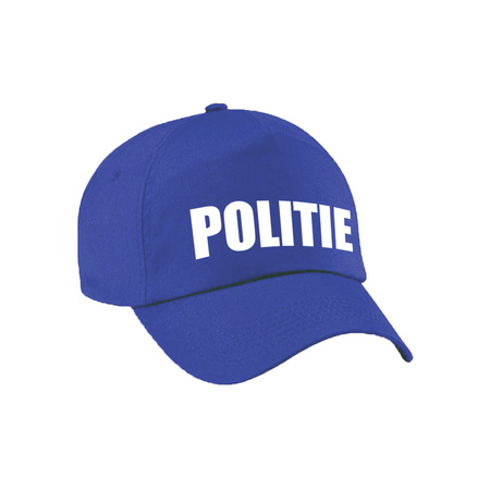 Blauwe politie agent verkleed pet / cap voor volwassenen