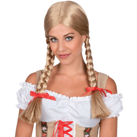 Verkleed Blonde Heidi pruik