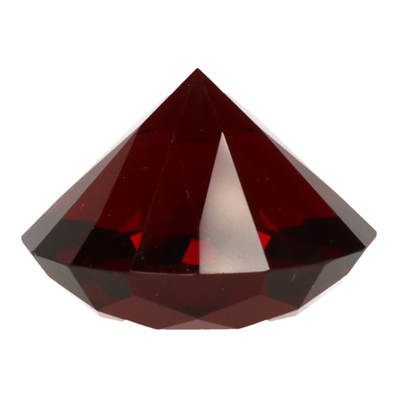 Bordeaux rode nep diamant 4 cm van glas