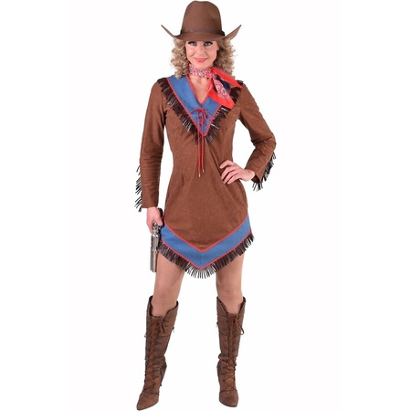 Brown cowgirl dress for women