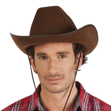 Cowboy accessoire set bruin voor volwassenen