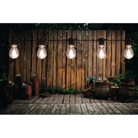 Outdoor party lights string warm white bulbs 25 meters
