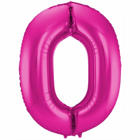 Cijfer 20 ballon roze 86 cm