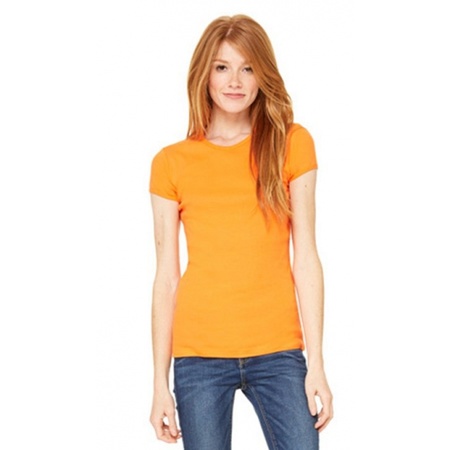 Dames t-shirt ronde hals Hanna oranje