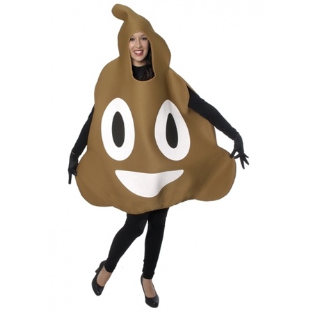 Turd emoticon costume for adults