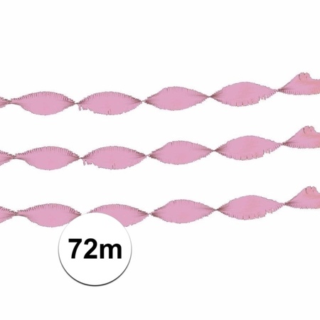 Feest of verjaardag versiering slingers roze 24 meter
