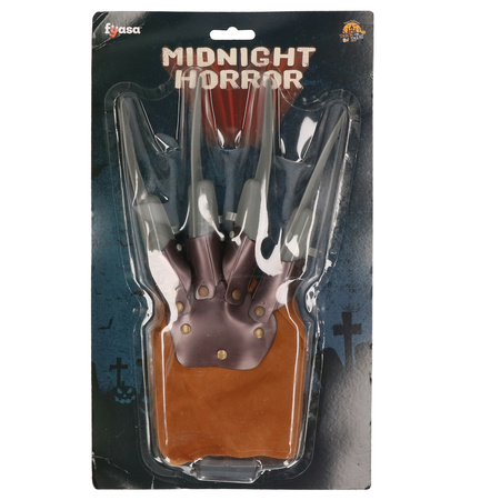 Freddy horror verkleed handschoen voor volwassenen