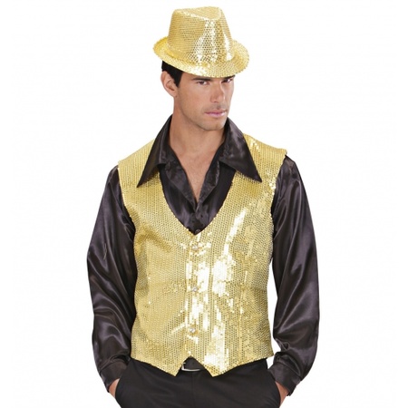 Waistcoat with gold sequins for men