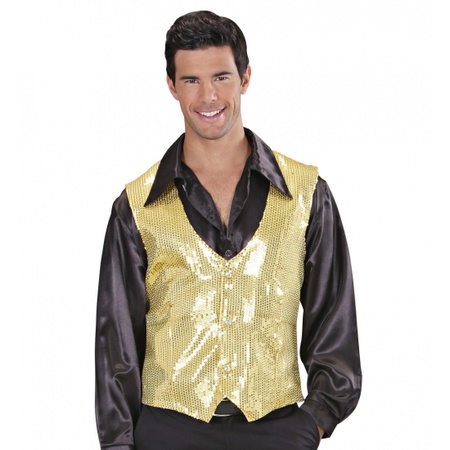 Waistcoat with gold sequins for men