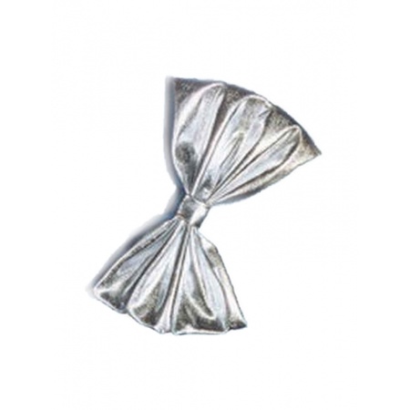 Shiny bow tie silver