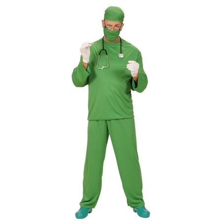 Groene chirurg carnavalskleding