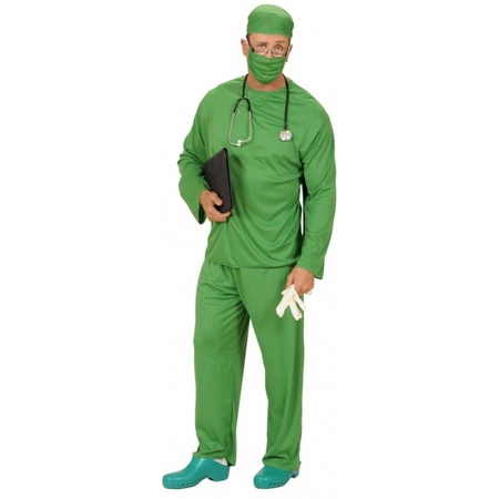 Groene chirurg carnavalskleding