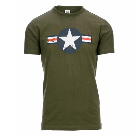 Green cotton t-shirt United States Air Force logo