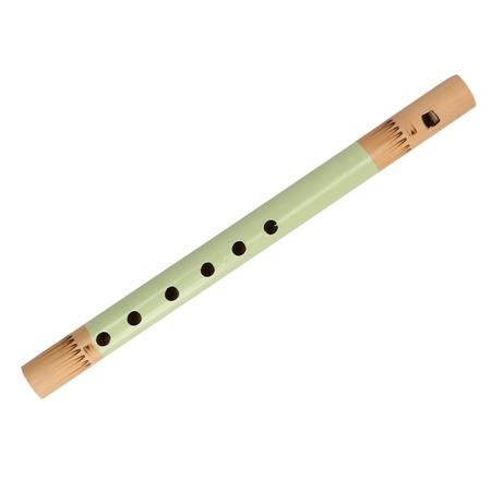 Groene fluit van bamboe 30 cm