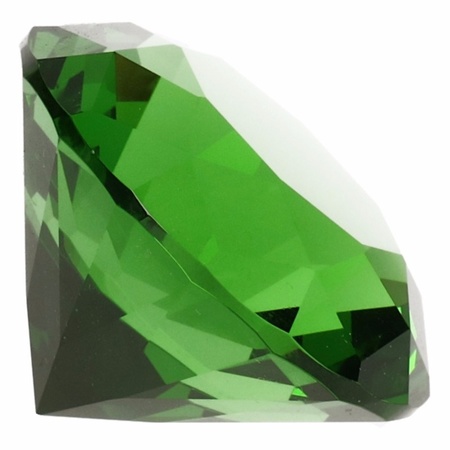 Nep edelstenen/diamanten van glas 4 cm doorsnede geel en groen