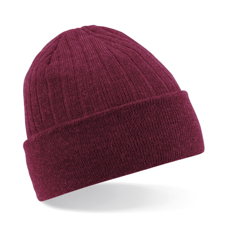Mens/Ladies winter Thinsulate beanie hat 100% acryl bordeaux red