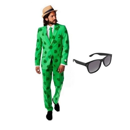 Saint Patricks Day busines suit size 56 (3XL) with free sunglass