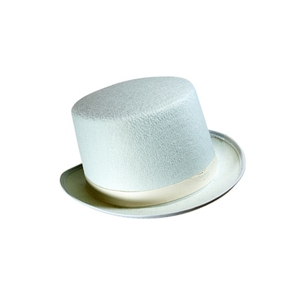 Verkleed Hoge hoed wit