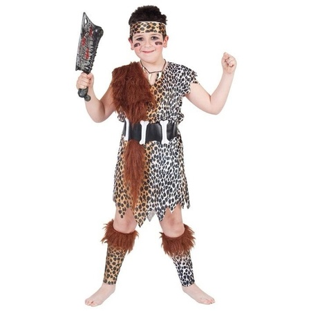 Caveman costume size L with club for kids