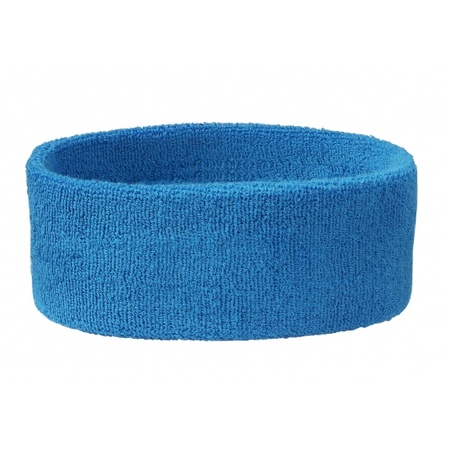 Aqua blauw gekleurde hoofd zweetbanden