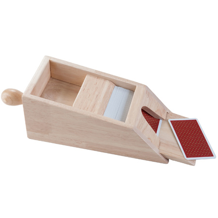 Wooden Blackjack card issuer/slipper with handle 28 x 11.5 x 9.5 cm