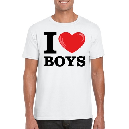 I love boys t-shirt white men