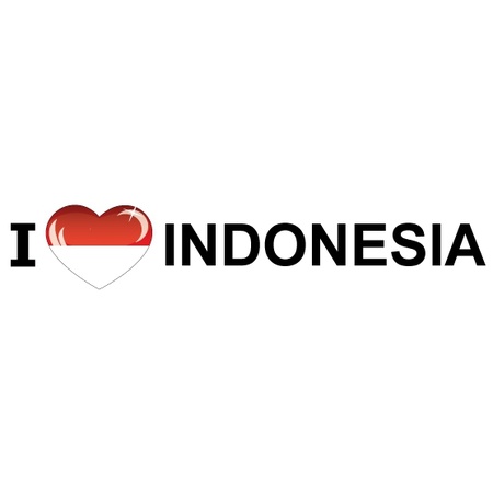 Reiskoffer sticker I Love Indonesia