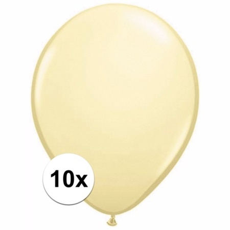 Ivoren feestballonnen 10 stuks