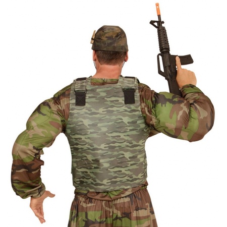 Kogelvrij leger camouflage vest verkleedkleding accessoire