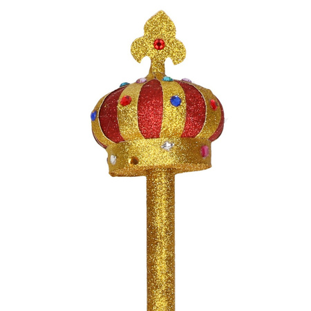 Koninklijke scepter - kunststof - 57 cm - carnaval verkleed feestartikelen