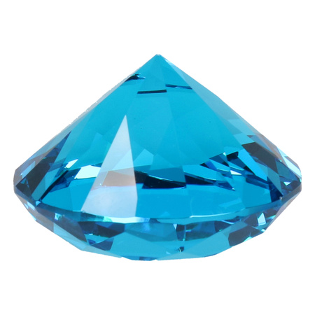 Nep edelstenen/diamanten van glas 5 cm doorsnede rood en lichtblauw