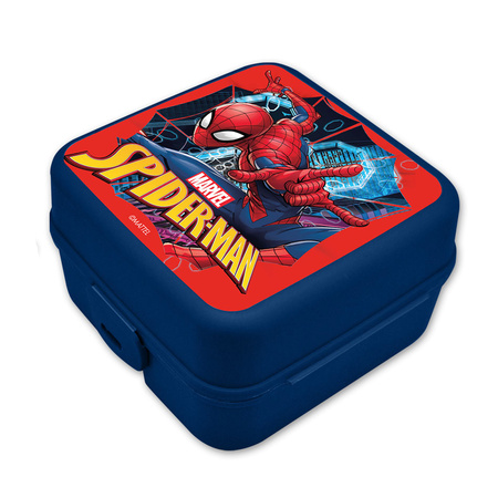 Marvel Spiderman lunchbox set voor kinderen - 3-delig - blauw - incl. gymtas/schooltas