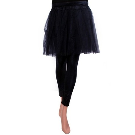Girls carnaval skirt/tutu - tule fabric - black - one size model