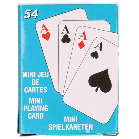 Mini basic speelkaarten 5.5 x 4 cm in doosje