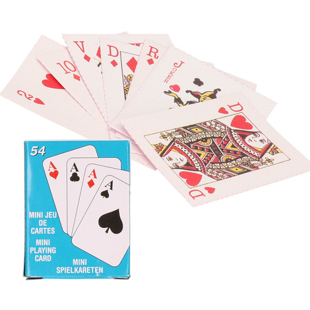 Mini playing cards 5.5 x 4 cm made of carton