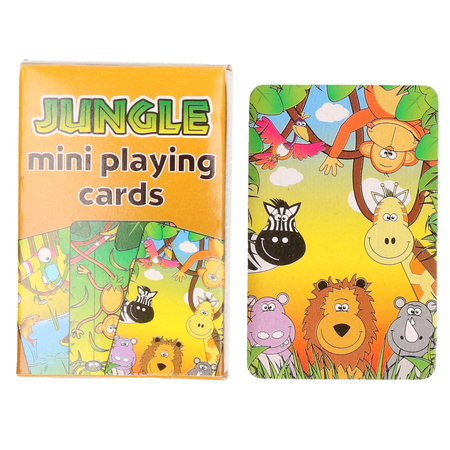 Mini Jungle animals theme playing cards 6 x 4 cm made of carton
