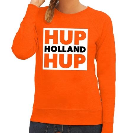 Holland supporter sweater Hup Holland Hup orange for women