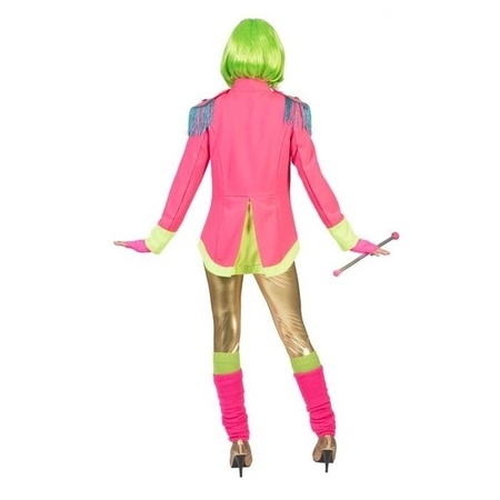 Neon roze circus directeur jas voor dames