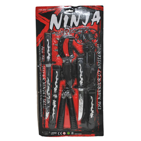 Verkleed Ninja wapen set 10-delig