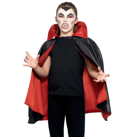 Omkeerbare vampier/Dracula verkleed cape voor kinderen