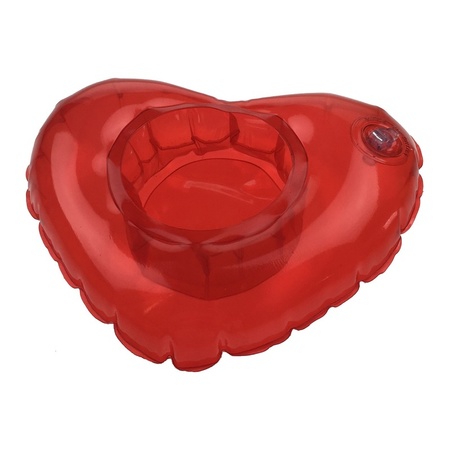 Inflatable hearts cup holder 20 cm